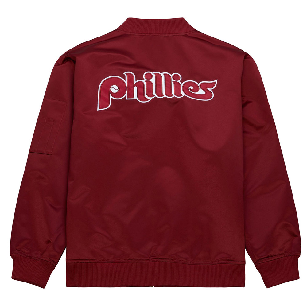 Philadelphia Phillies Vintage Logo Maroon Jacket - Image 2