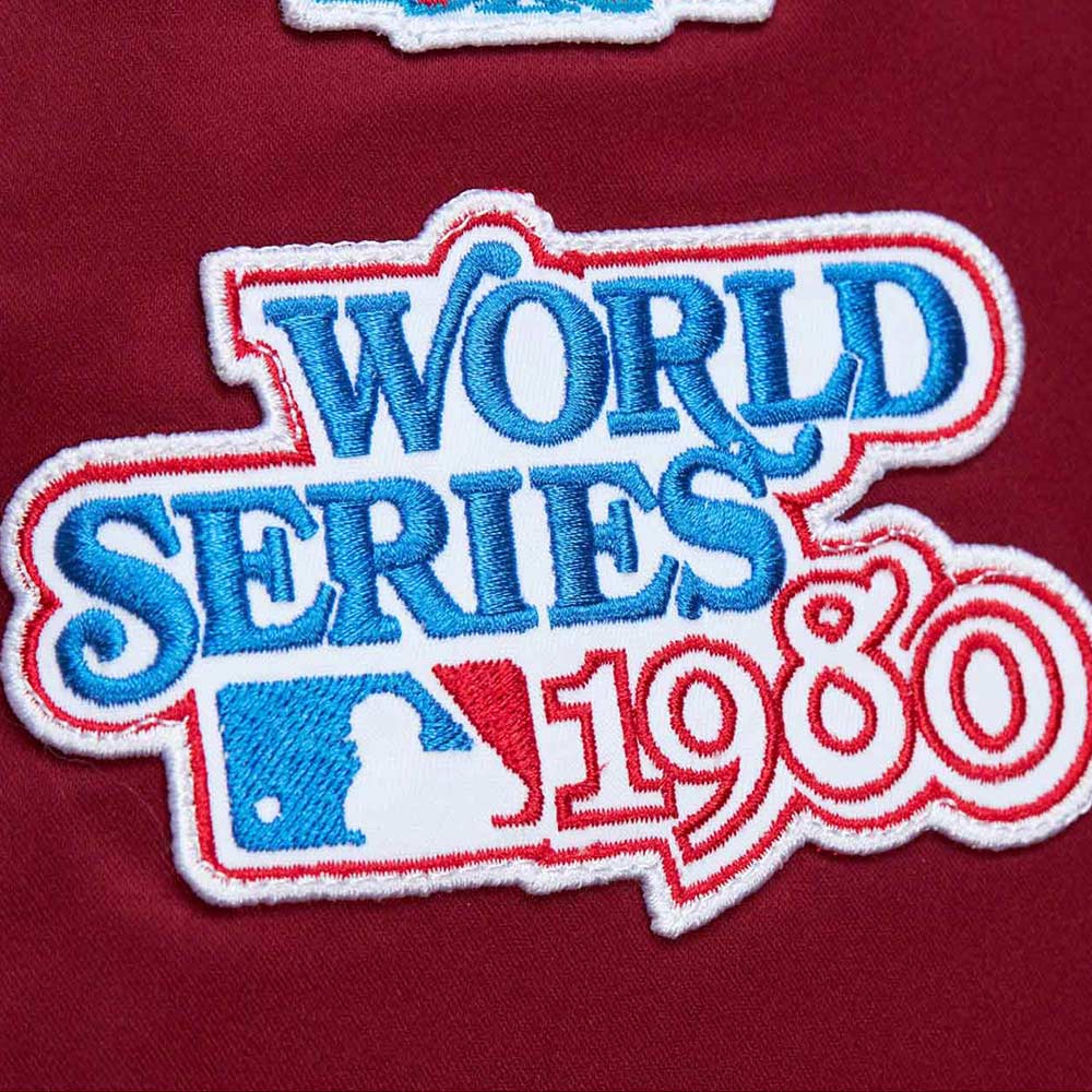 Philadelphia Phillies Vintage Logo Maroon Jacket - Image 4