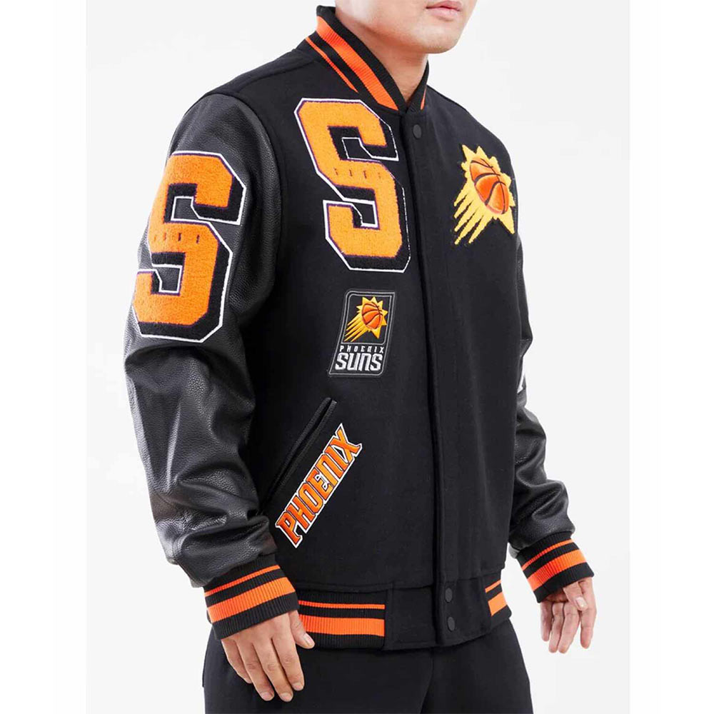 Phoenix Suns Black Mashup Varsity Jacket - Image 5