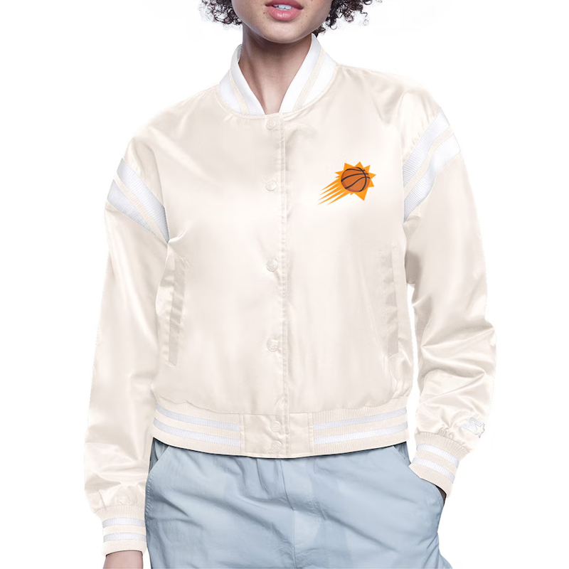 Phoenix Suns Printed Logo Varsity Satin Jacket - Image 2