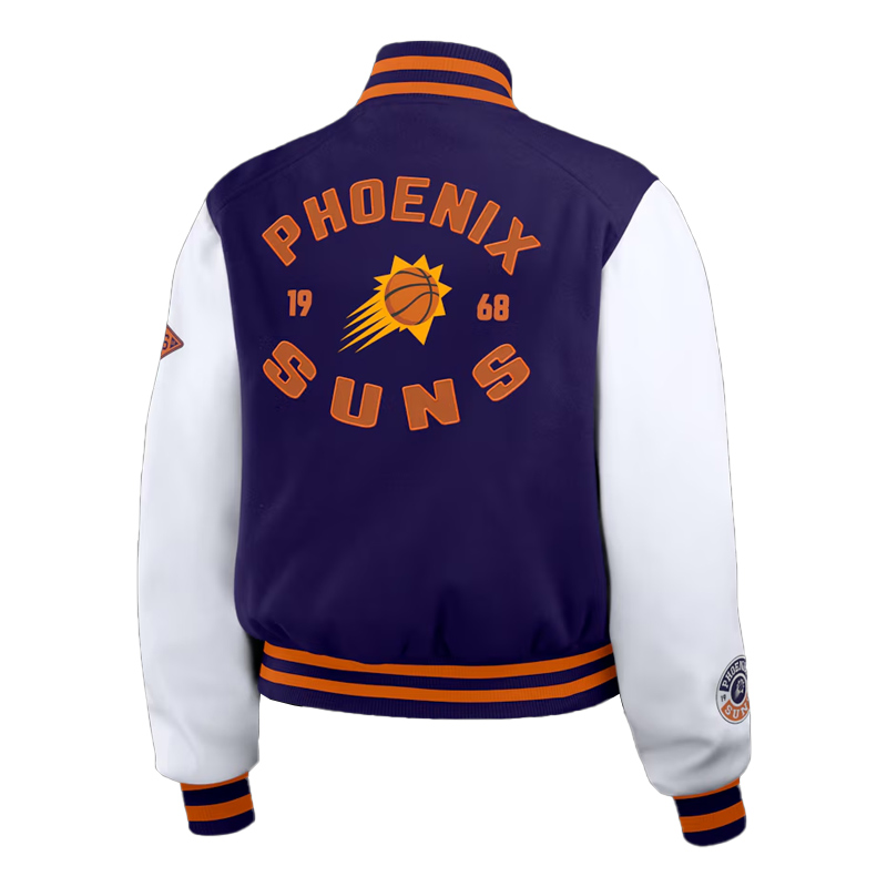 Purple/White Phoenix Suns Varsity Full-Zip Jacket - Image 2