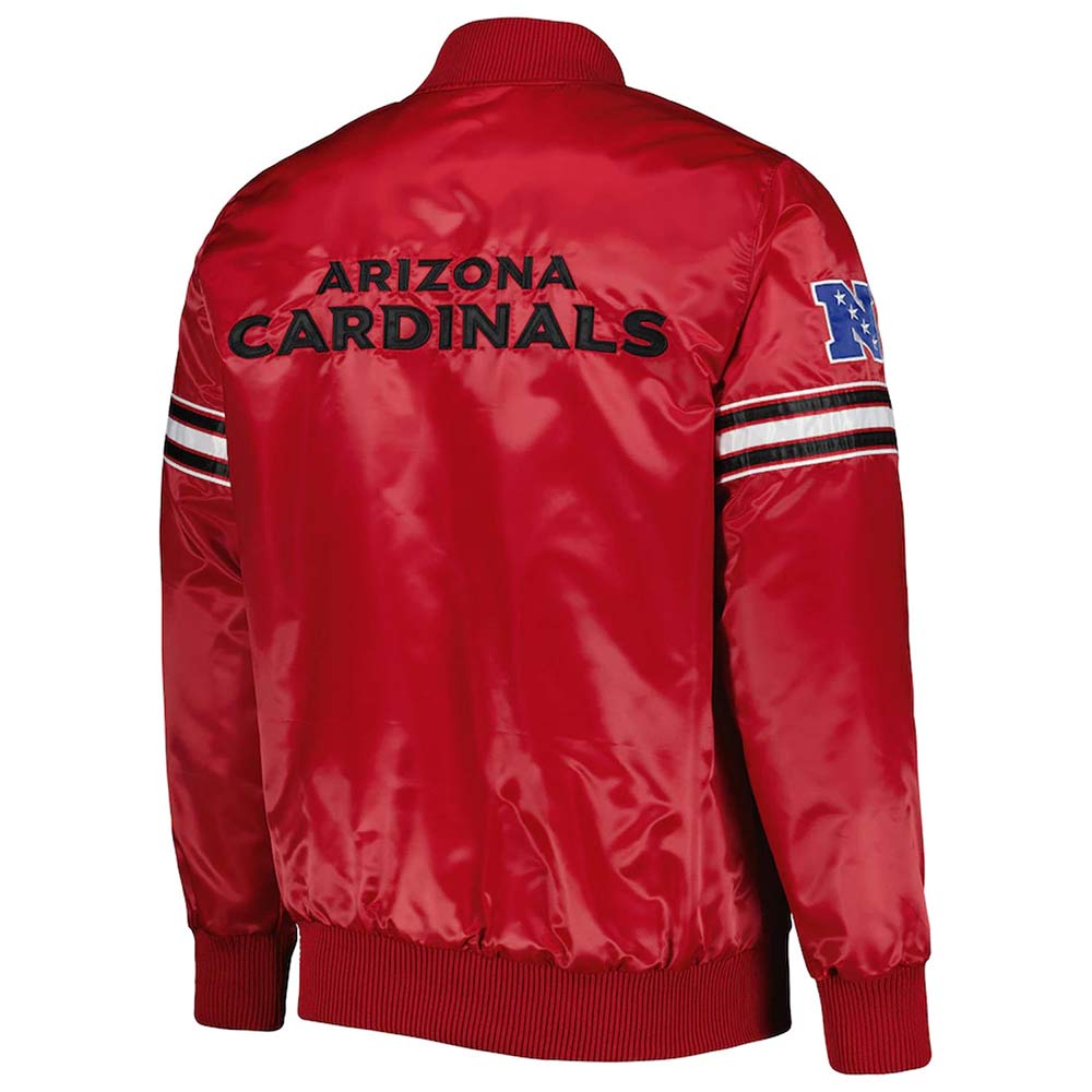 Pick and Roll Arizona Cardinals Red Satin Jacket - Image 2