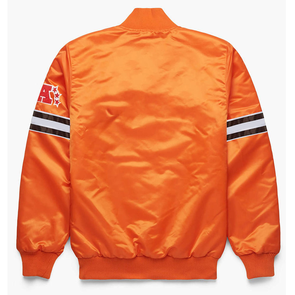 Pick and Roll Denver Broncos Orange Satin Jacket - Image 2