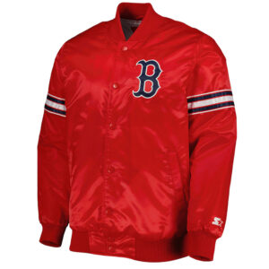 Boston Red Sox Pick & Roll Red Satin Jacket