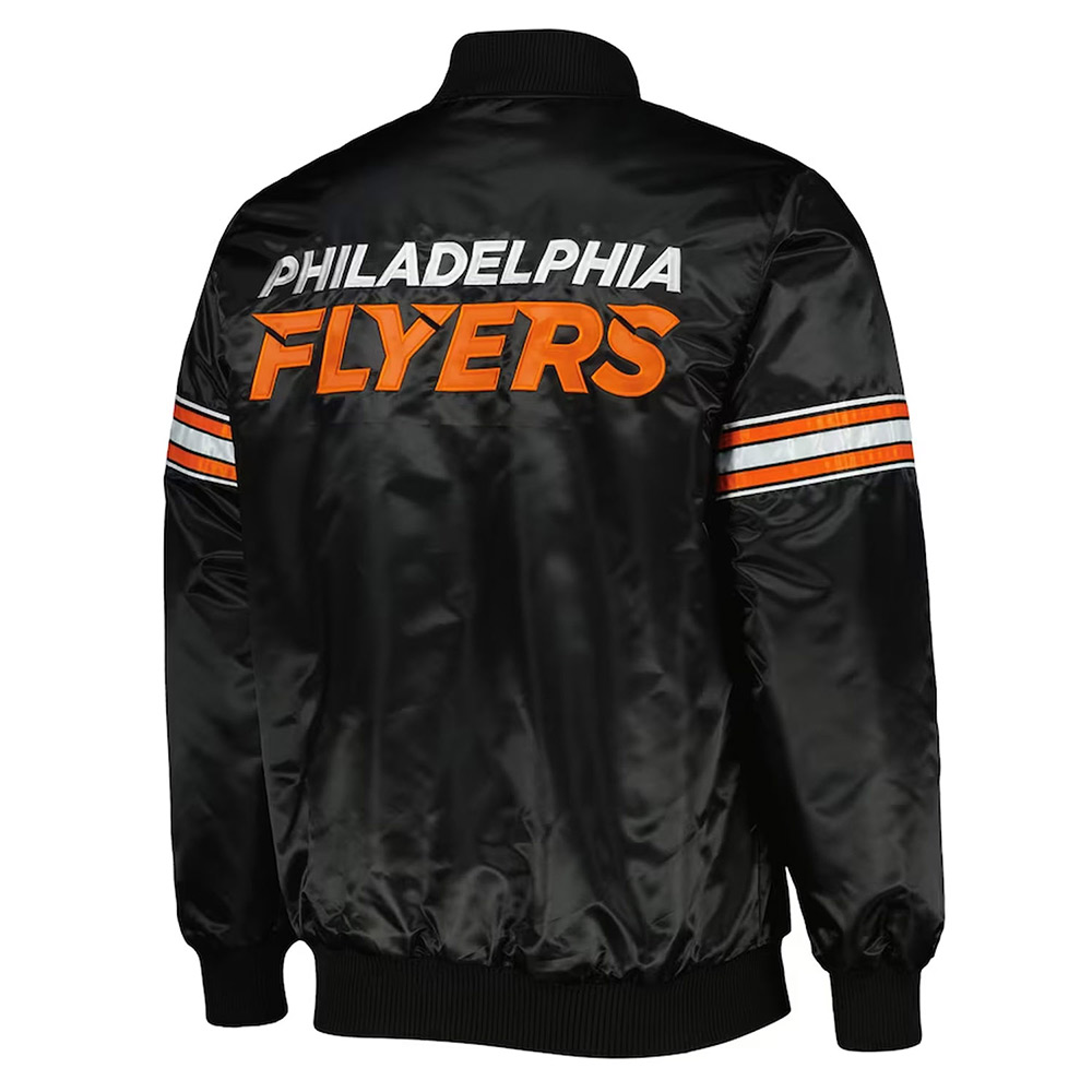 Pick & Roll Philadelphia Flyers Black Satin Jacket - Image 2