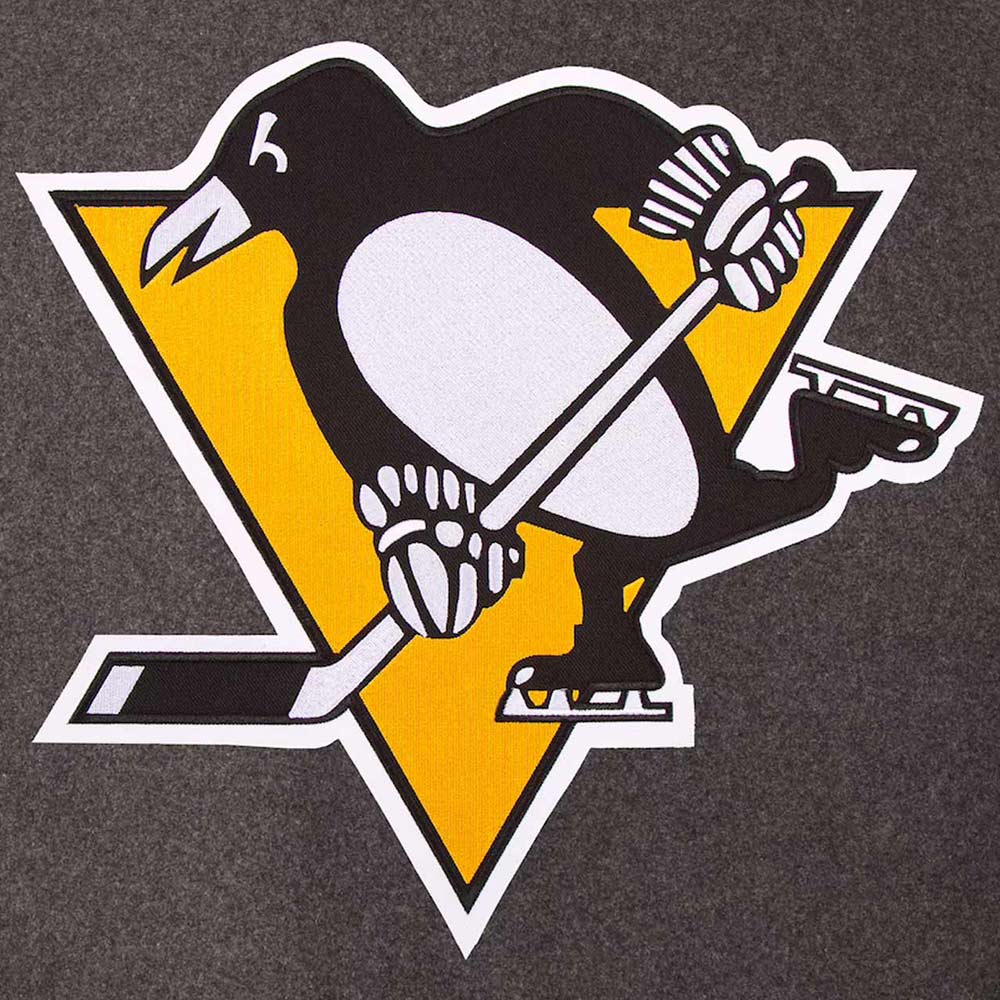 Pittsburgh Penguins Charcoal and Black Varsity Jacket - Image 3
