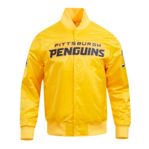 Pittsburgh Penguins Classic Gold Satin Jacket