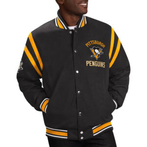 Pittsburgh Penguins Tailback Black Varsity Jacket
