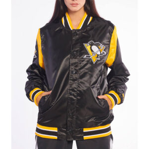 Pittsburgh Penguins Teddy Black Satin Jacket