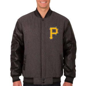 Pittsburgh Pirates Charcoal/Black Varsity Jacket