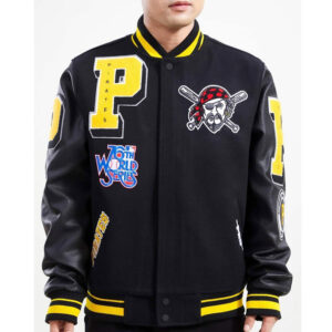 Pittsburgh Pirates Logo Mash Up Varsity Jacket