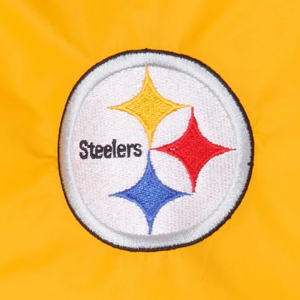 Pittsburgh Steelers Black and Gold Throwback Jacket - Image 4