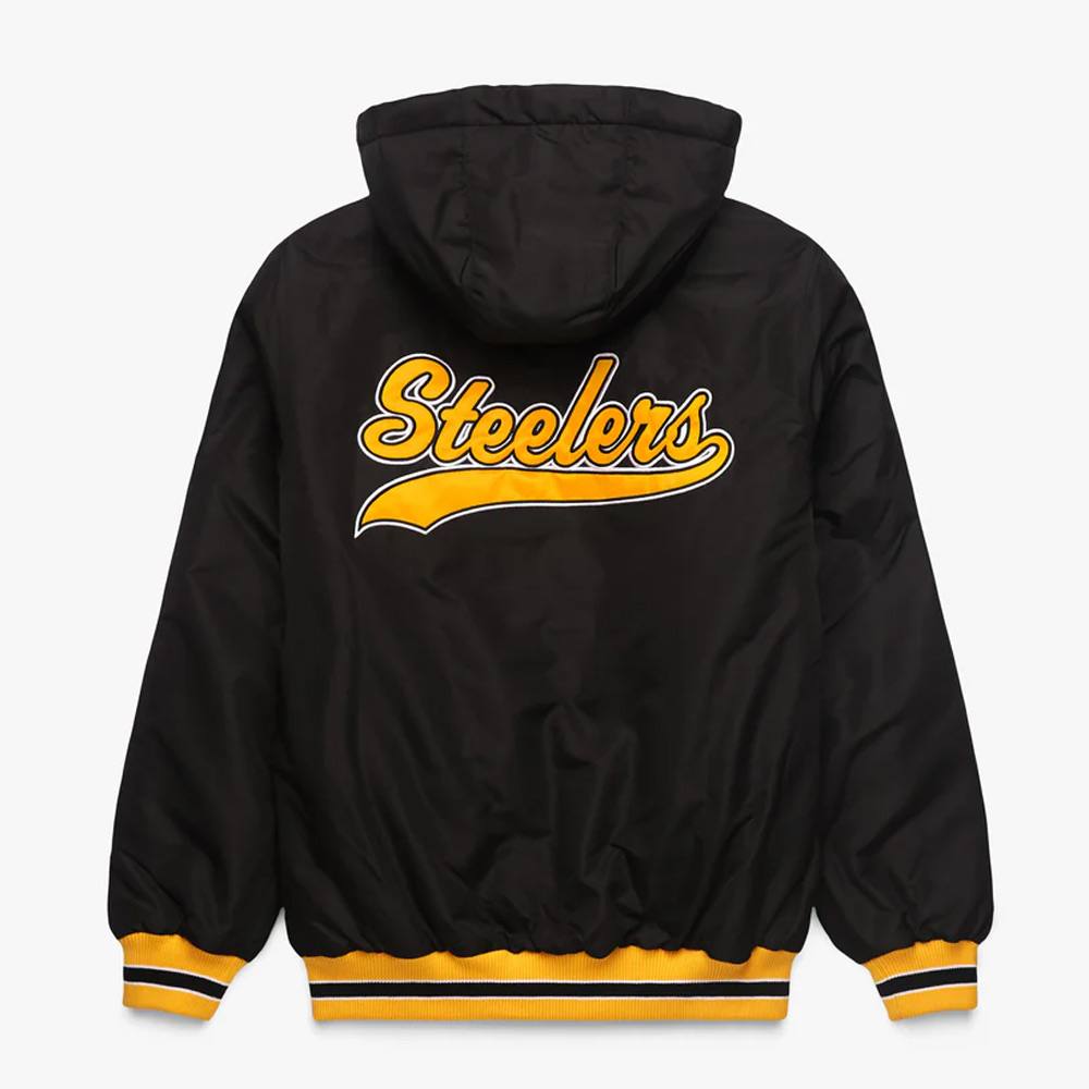 Pittsburgh Steelers Black Hooded Jacket - Image 2