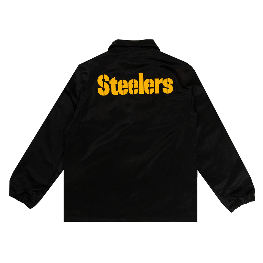 Pittsburgh Steelers Black Satin Windbreaker - Image 2