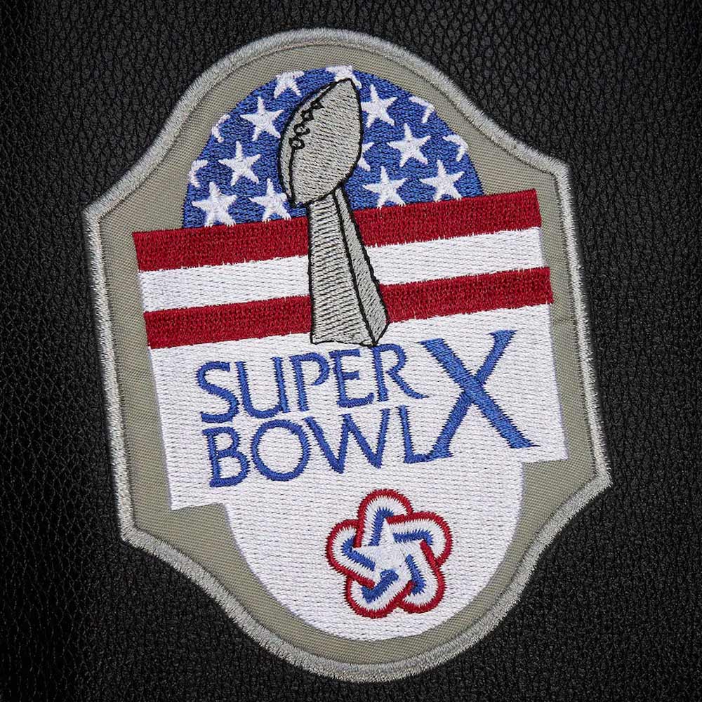 Pittsburgh Steelers Blackout Vintage Logo Varsity Jacket - Image 5