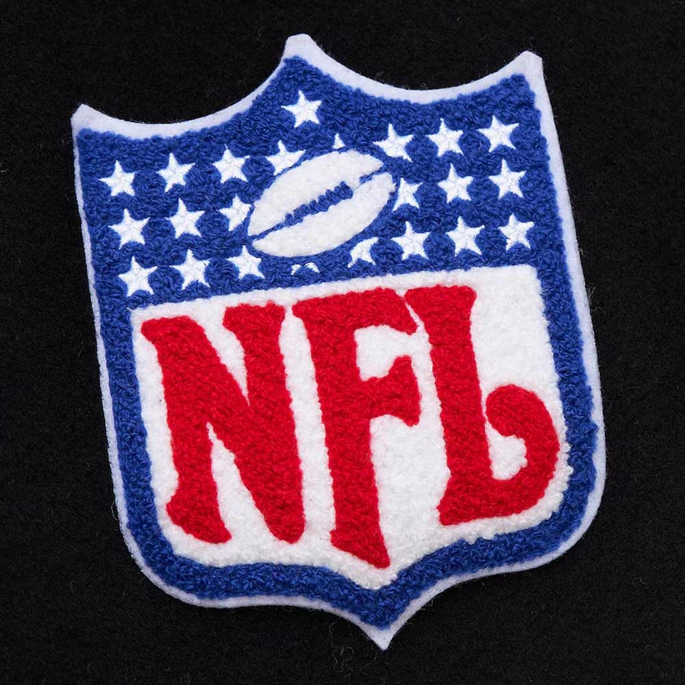 Pittsburgh Steelers Blackout Vintage Logo Varsity Jacket - Image 7