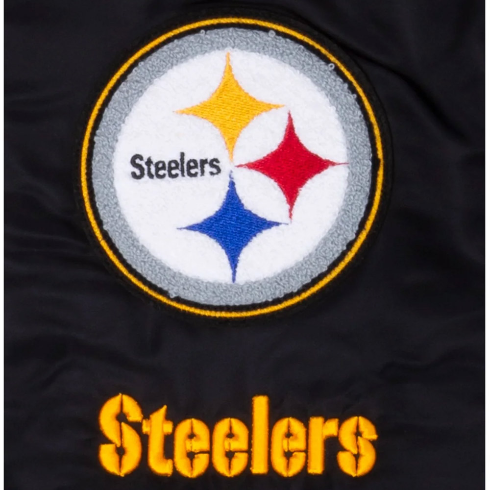 Pittsburgh Steelers Logo Select Black Jacket - Image 3