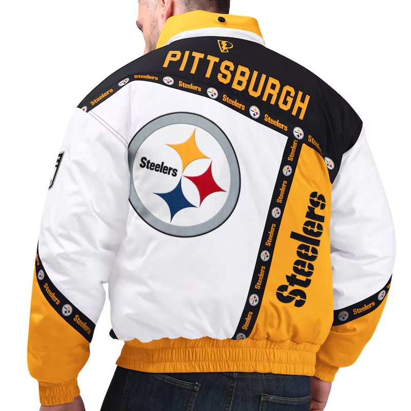 Pittsburgh Steelers Pro Player Tape Full-Zip Hoodie Jacket - Image 2