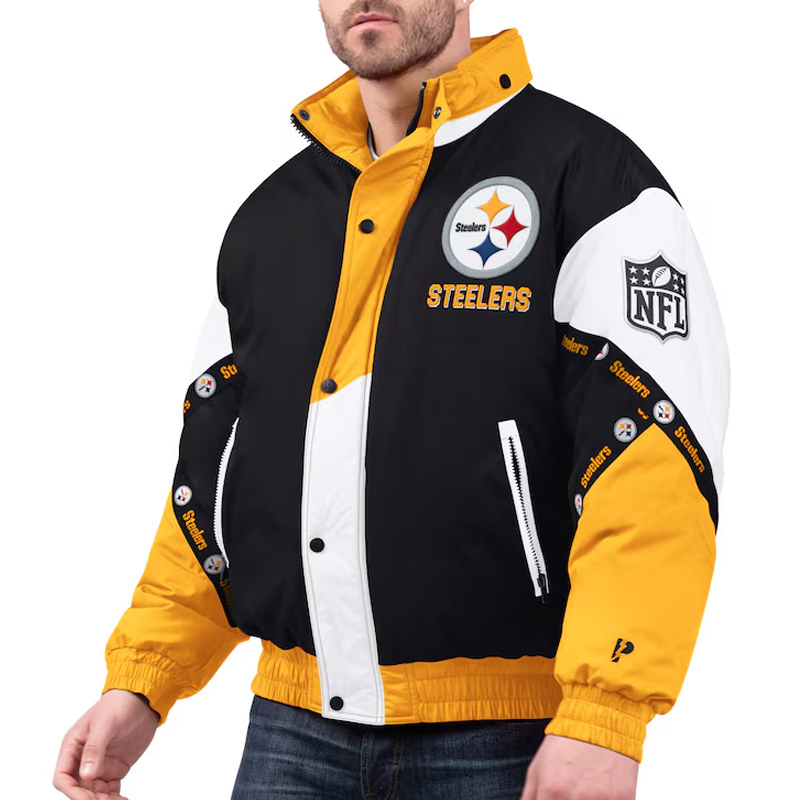 Pittsburgh Steelers Pro Player Tape Full-Zip Hoodie Jacket