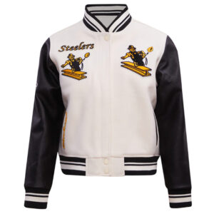 Retro Classic Rib Pittsburgh Steelers Varsity Jacket