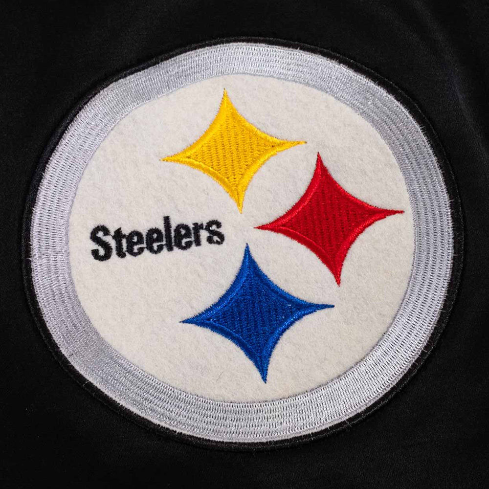 Pittsburgh Steelers Black Satin Windbreaker - Image 4