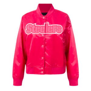 Pittsburgh Steelers Triple Pink Satin Jacket