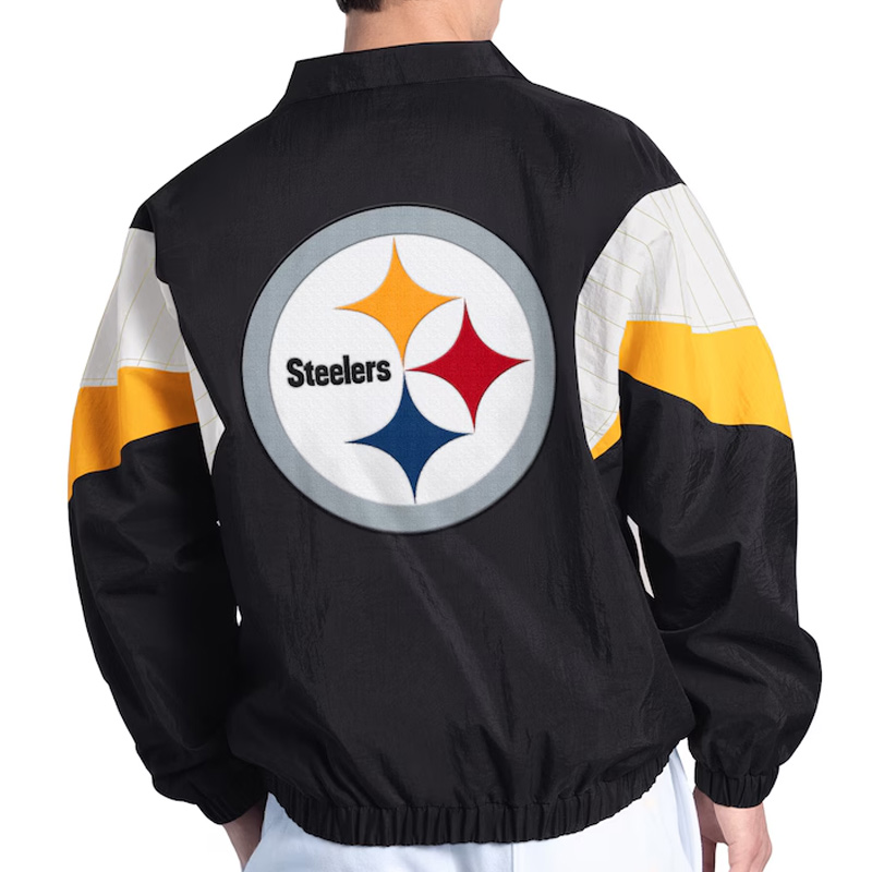 Pittsburgh Steelers Yard Line Black Full-Zip Jacket - Image 2