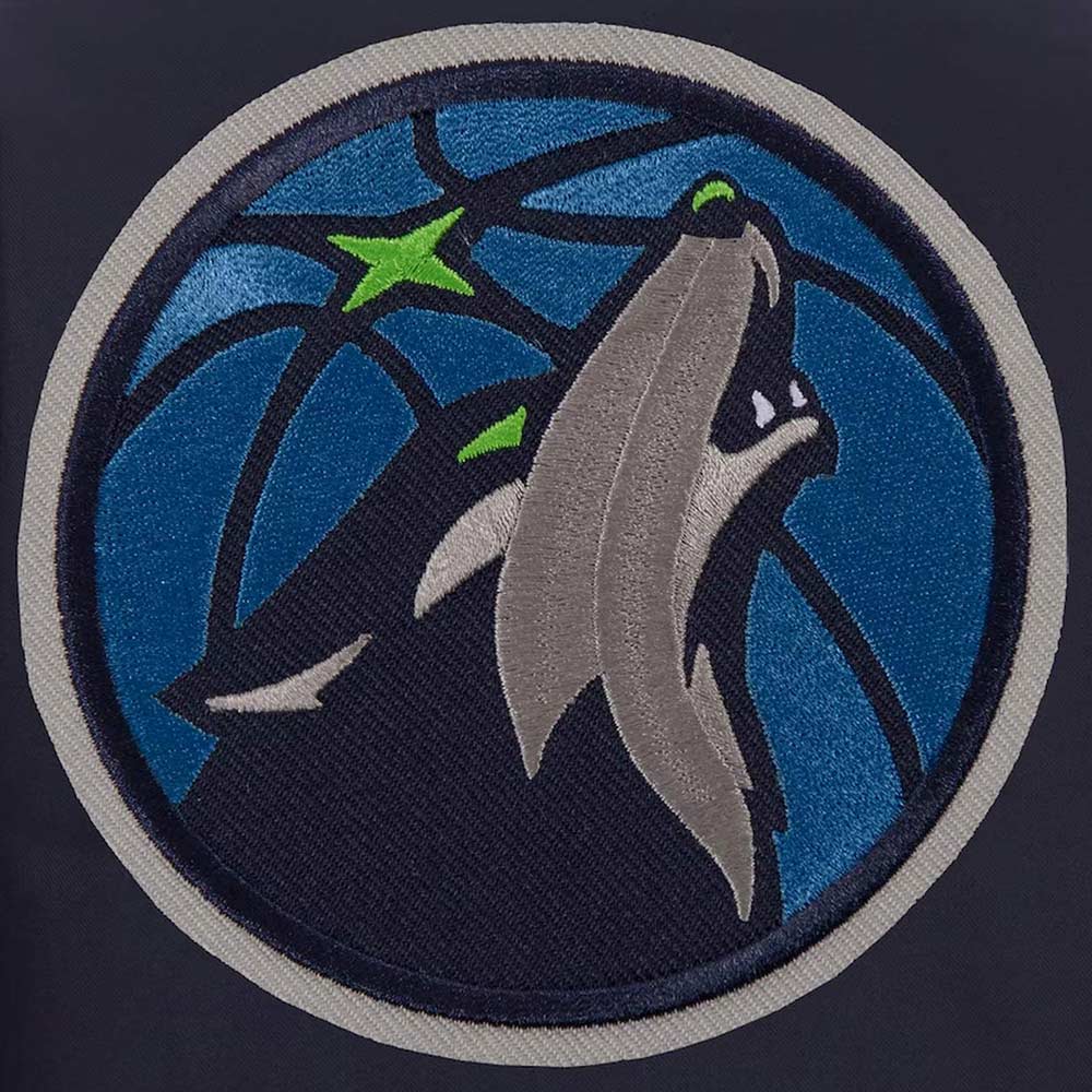 Poly-Twill Minnesota Timberwolves Navy Jacket - Image 2