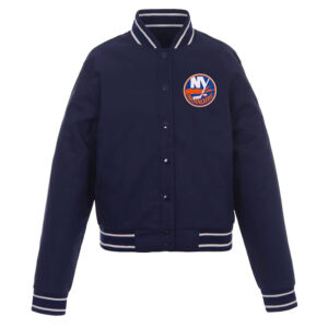 New York Islanders Front Hit Navy Jacket