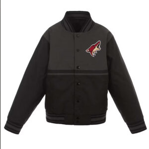 Gray/Black Youth Arizona Coyotes Poly Twill Jacket
