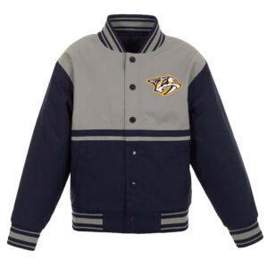 Nashville Predators Youth Navy/Gray Poly-Twill Jacket