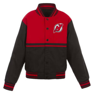 Black/Red New Jersey Devils Youth Poly-Twill Jacket