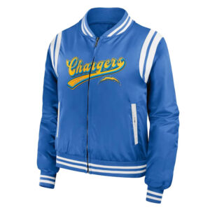Los Angeles Chargers Powder Blue Bomber Full-Zip Jacket