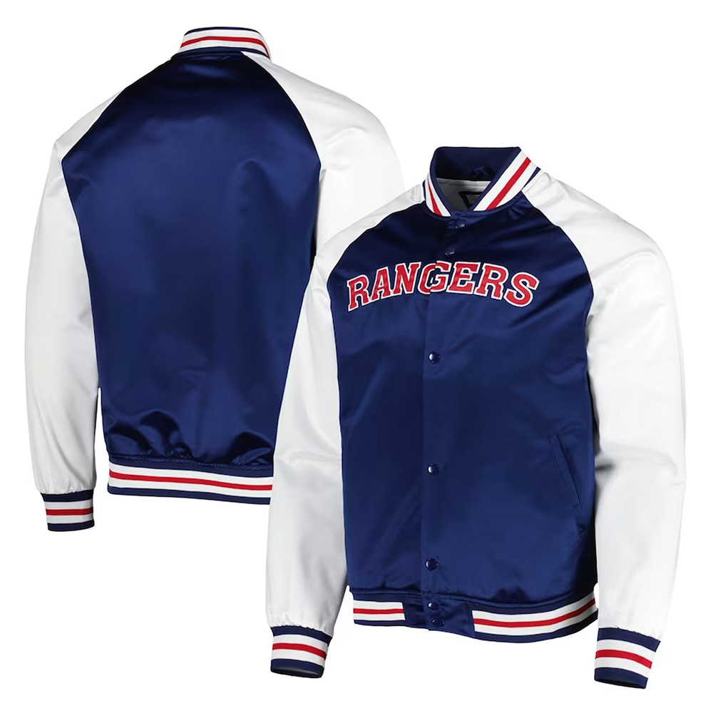 Prime Time NY Rangers Varsity Satin Jacket - Image 3