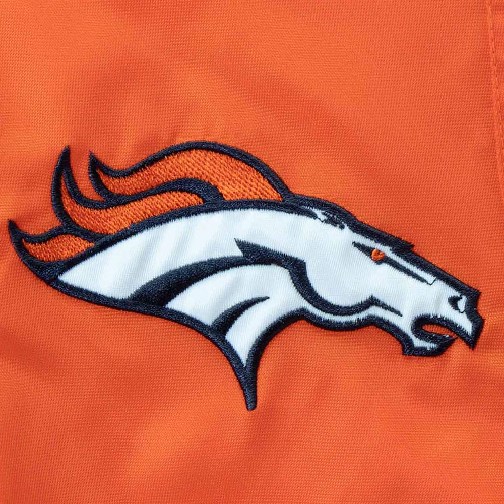 Prime Time Denver Broncos Orange/Navy Satin Jacket - Image 5