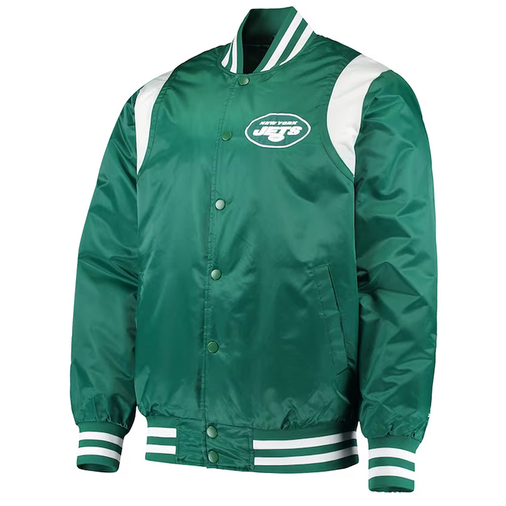 NY Jets Prime Time Green Satin Jacket