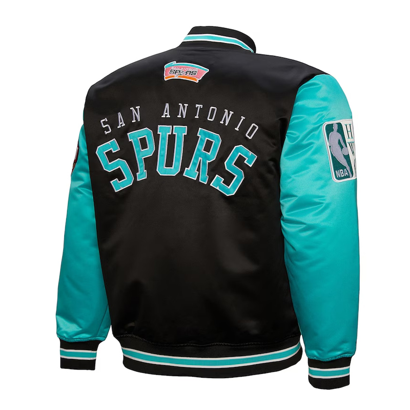 Primetime San Antonio Spurs Black and Aqua Jacket - Image 2