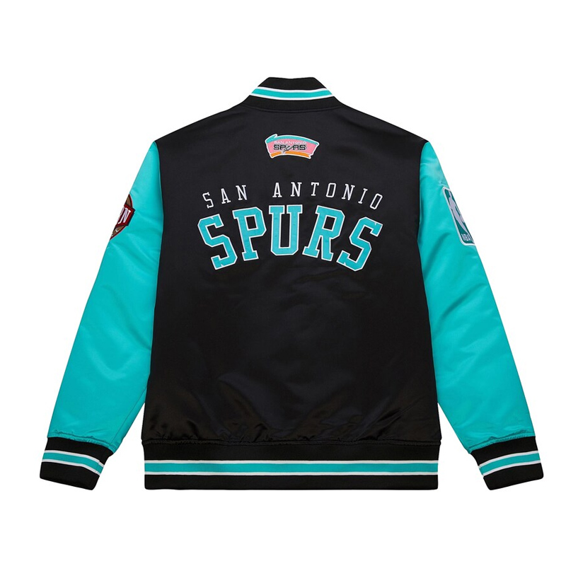Primetime San Antonio Spurs Black and Aqua Jacket - Image 5