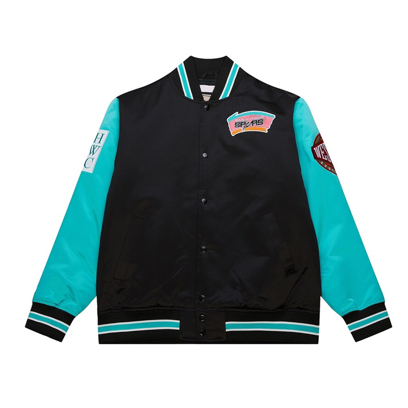 Primetime San Antonio Spurs Black and Aqua Jacket - Image 4