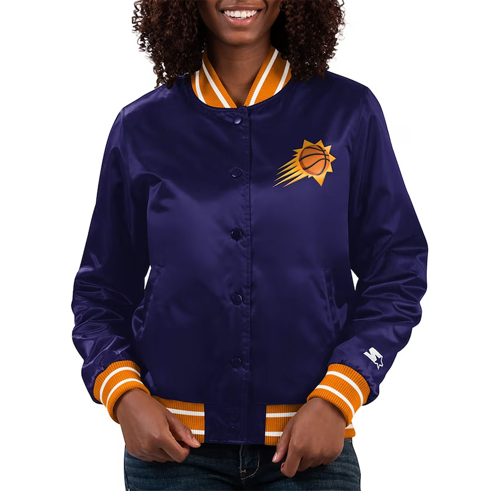 Phoenix Suns Full Count Purple Satin Jacket