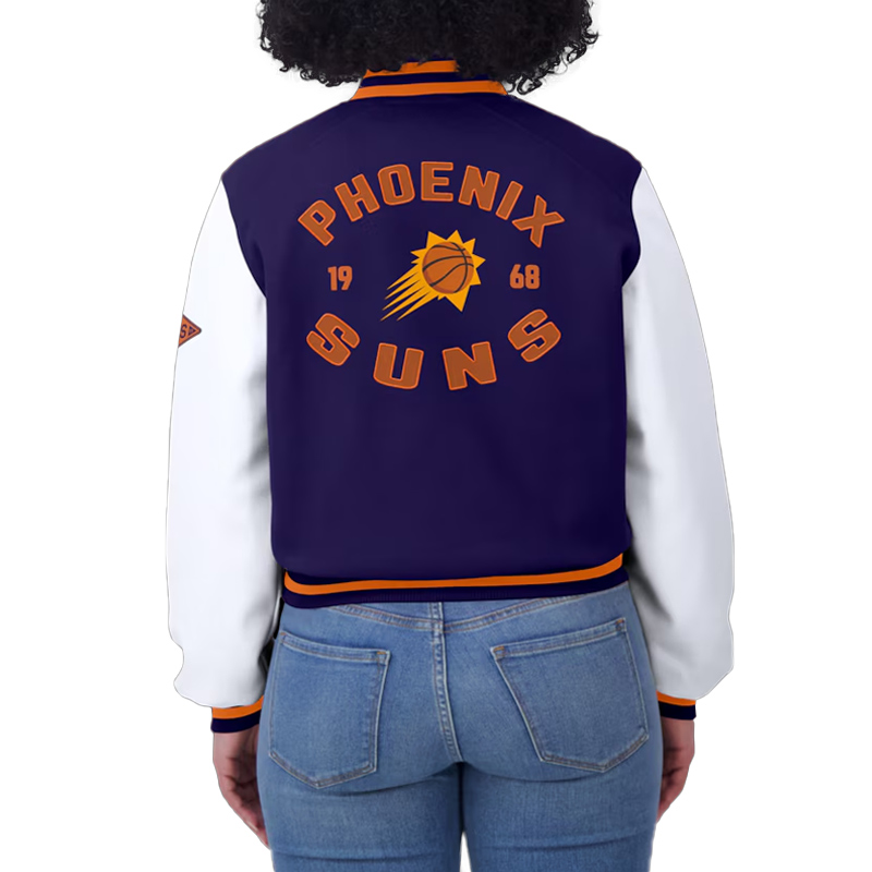 Purple/White Phoenix Suns Varsity Full-Zip Jacket - Image 5