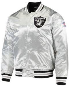 Men's Raiders Las Vegas Super Bowl XI Silver Jacket