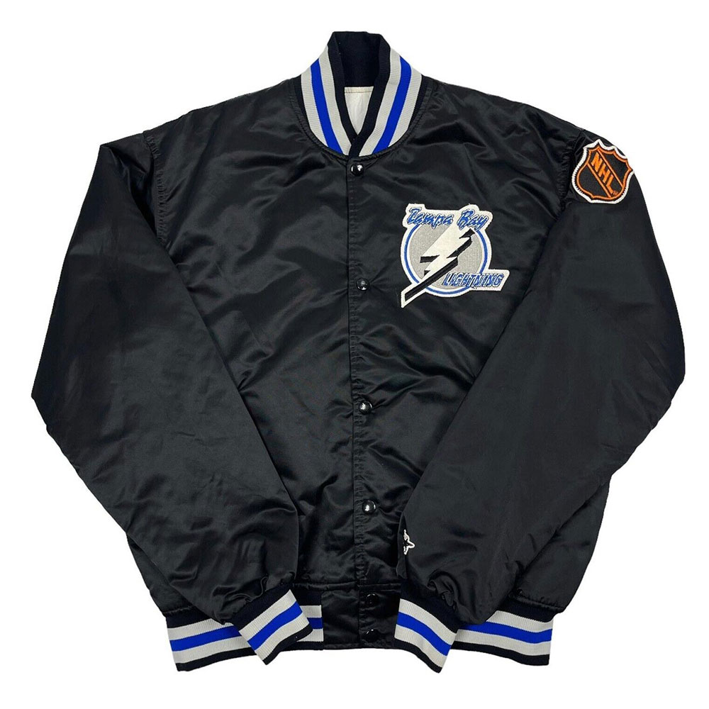 Tampa Bay Lightning NHL Black Bomber Jacket