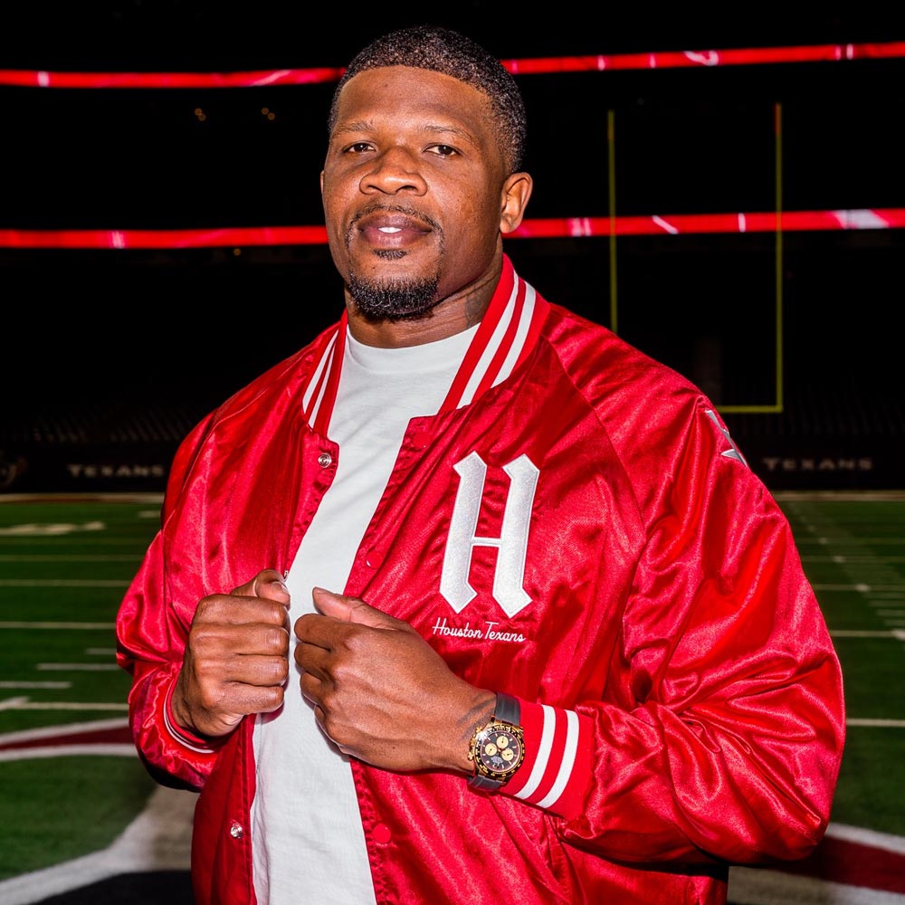 Red Houston Texans H-Town Satin Jacket - Image 4