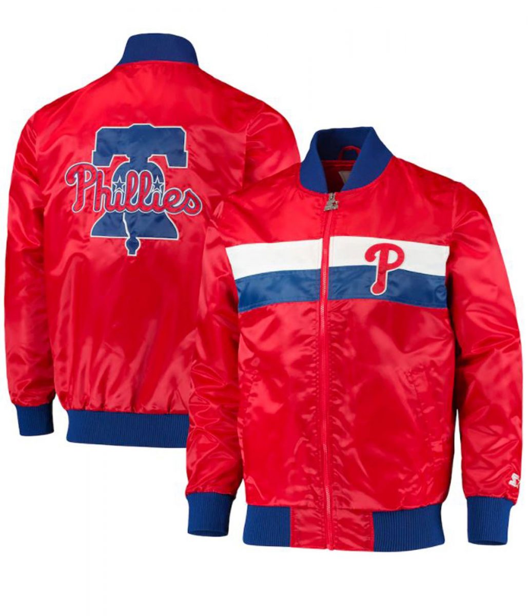 Starter Philadelphia Phillies Red Satin Jacket - Image 3