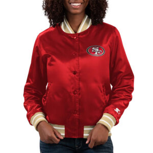 San Francisco 49ers Full Count Red Satin Jacket
