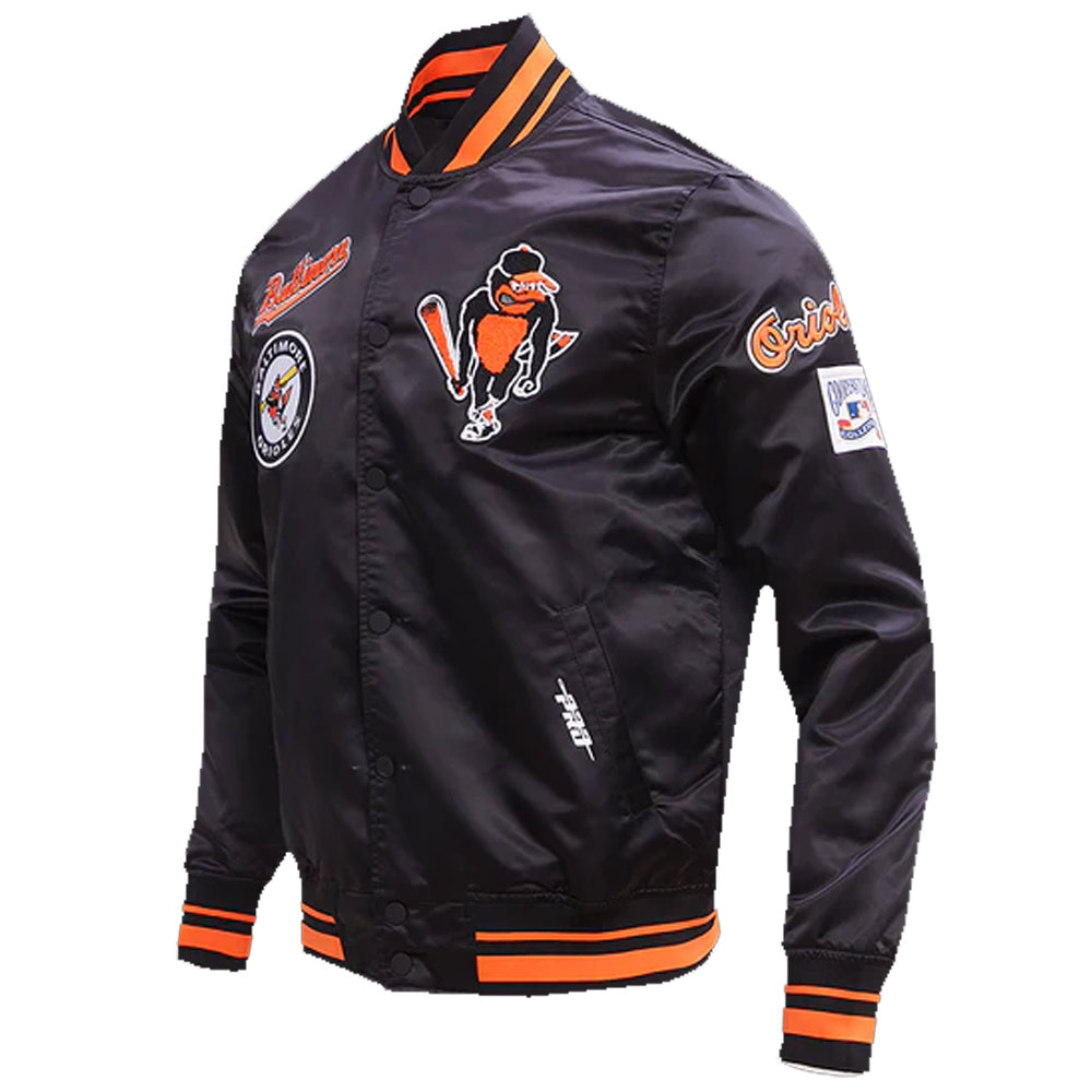 Baltimore Orioles Retro Classic Rib Satin Jacket - Image 8