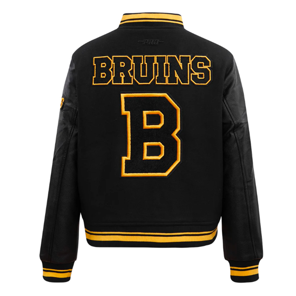 Retro Classic Rib Boston Bruins Varsity Jacket - Image 4