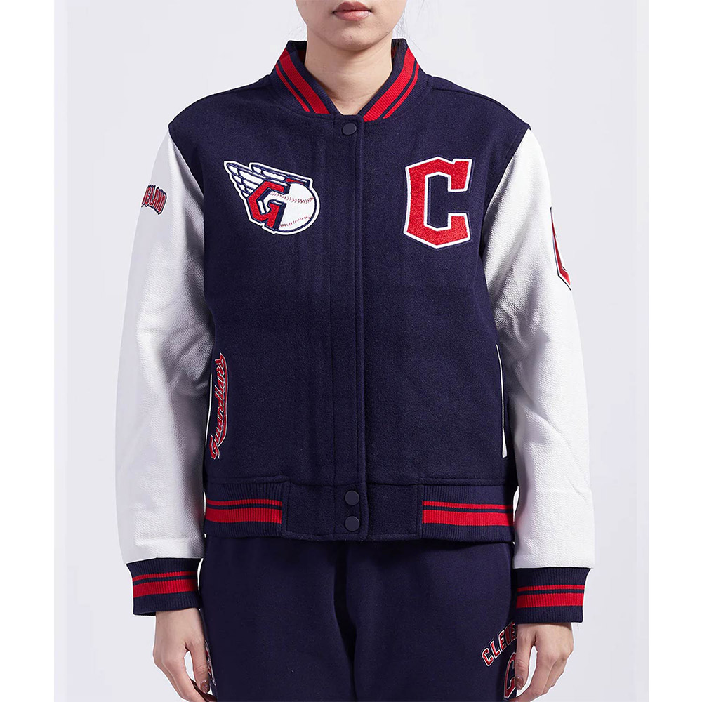 Retro Classic Rib Cleveland Guardians Varsity Jacket - Image 3