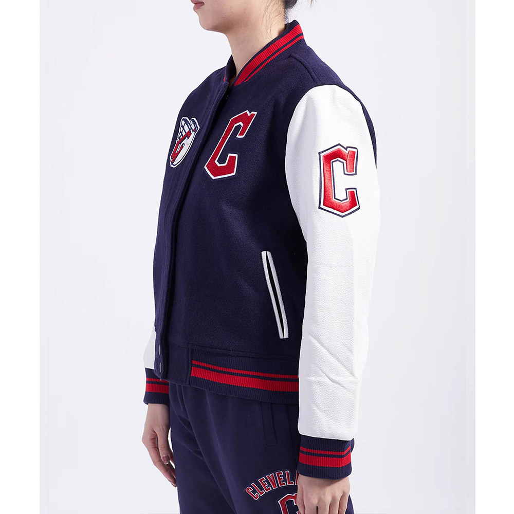 Retro Classic Rib Cleveland Guardians Varsity Jacket - Image 6